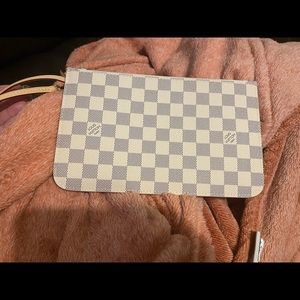 Louis Vuitton Neverfull Damier Azur Pochette. NWOT. No wear, perfect condition.